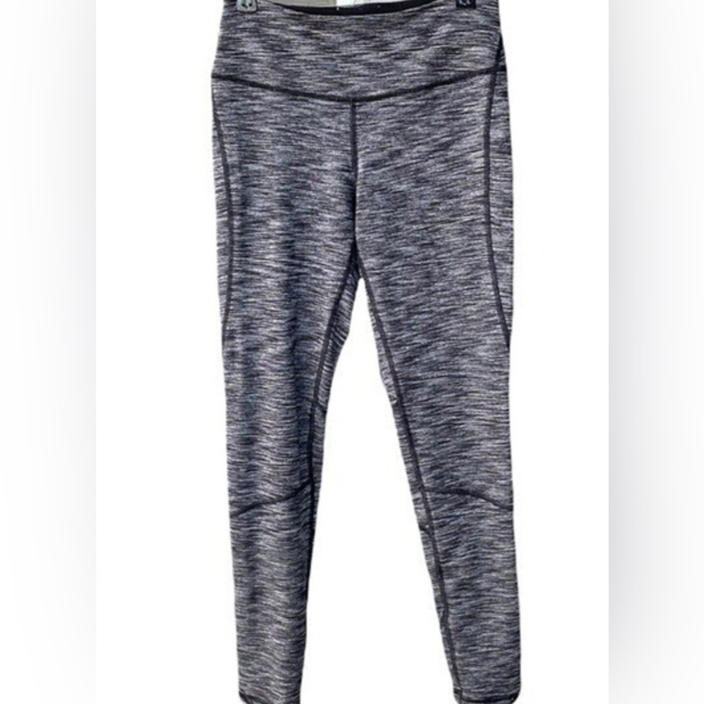 Victoria Sport Knockout Space Dye Leggings Gray Black High Rise Yoga Pants Large